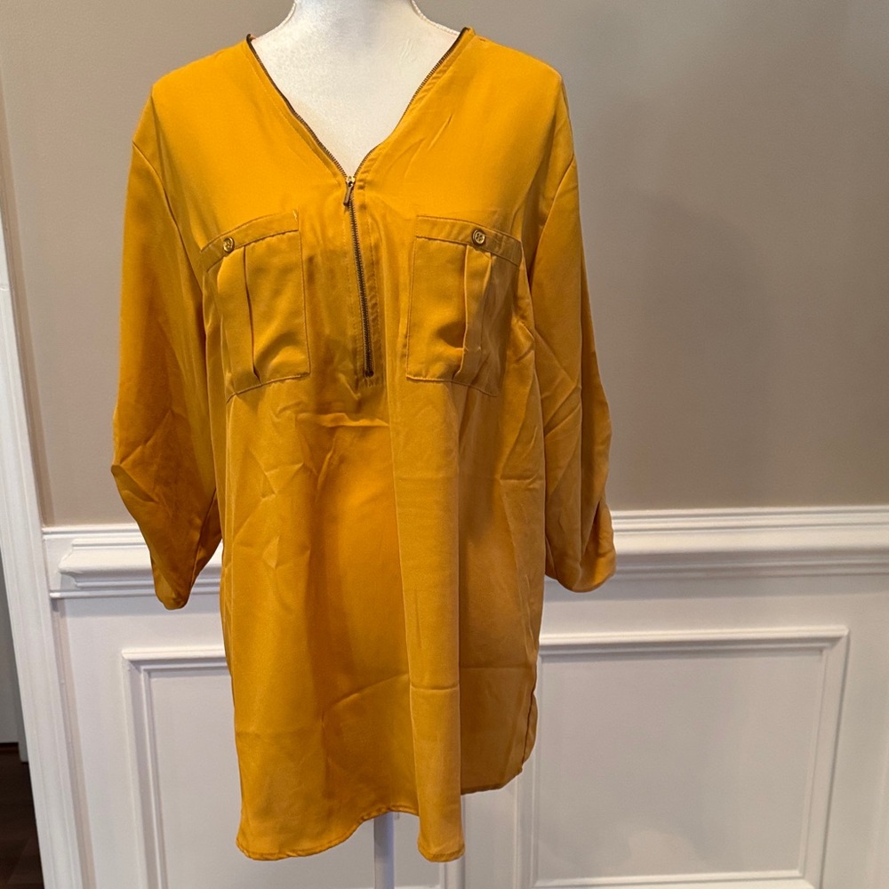 Elegant Mustard Tunic Top